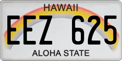 HI license plate EEZ625