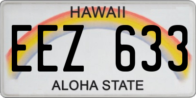 HI license plate EEZ633
