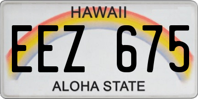 HI license plate EEZ675