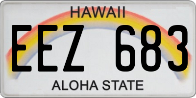HI license plate EEZ683