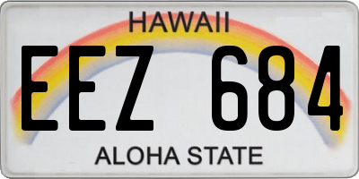 HI license plate EEZ684