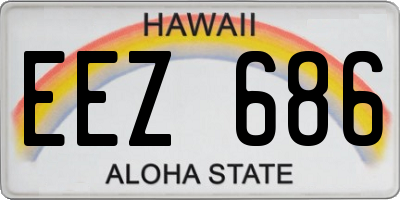 HI license plate EEZ686