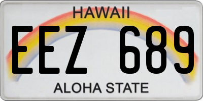 HI license plate EEZ689
