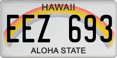 HI license plate EEZ693