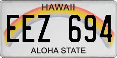 HI license plate EEZ694