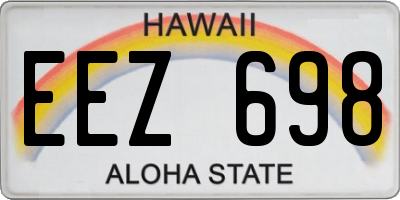 HI license plate EEZ698