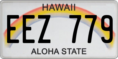 HI license plate EEZ779