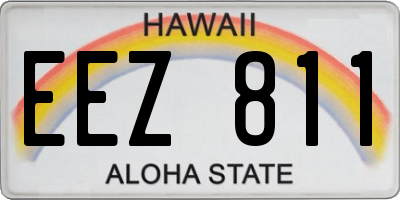 HI license plate EEZ811