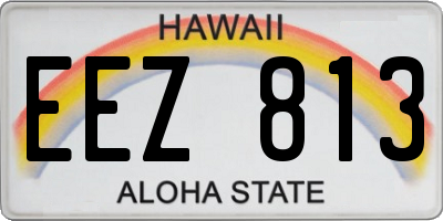 HI license plate EEZ813