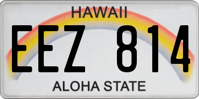 HI license plate EEZ814