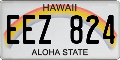 HI license plate EEZ824