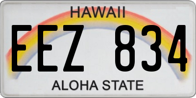 HI license plate EEZ834