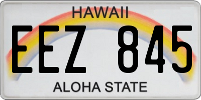 HI license plate EEZ845