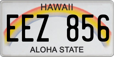 HI license plate EEZ856