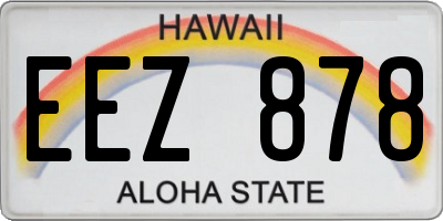 HI license plate EEZ878