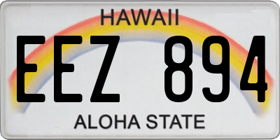 HI license plate EEZ894