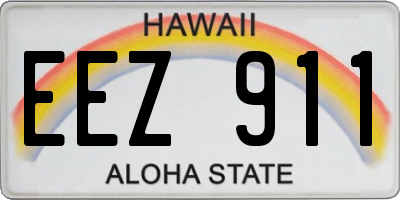 HI license plate EEZ911