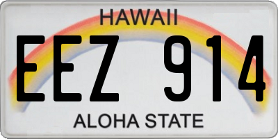 HI license plate EEZ914