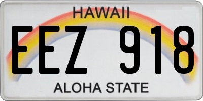 HI license plate EEZ918