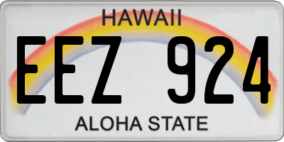 HI license plate EEZ924