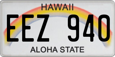 HI license plate EEZ940