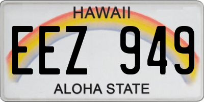 HI license plate EEZ949