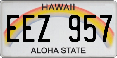 HI license plate EEZ957