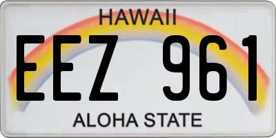 HI license plate EEZ961