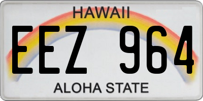 HI license plate EEZ964