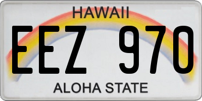 HI license plate EEZ970