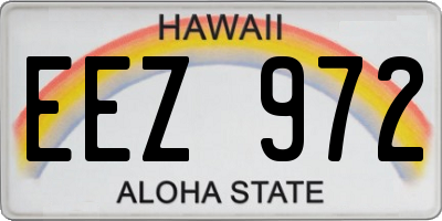 HI license plate EEZ972