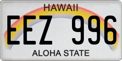 HI license plate EEZ996