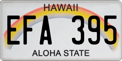HI license plate EFA395