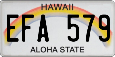 HI license plate EFA579