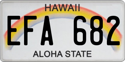 HI license plate EFA682