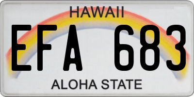 HI license plate EFA683