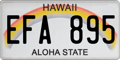 HI license plate EFA895