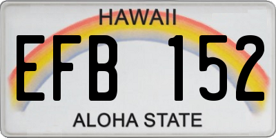 HI license plate EFB152