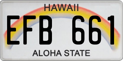 HI license plate EFB661