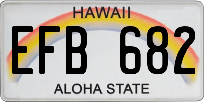 HI license plate EFB682