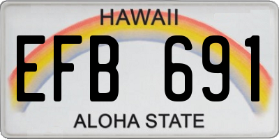 HI license plate EFB691