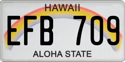 HI license plate EFB709
