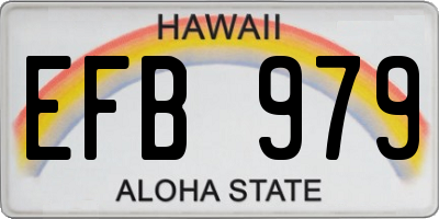 HI license plate EFB979