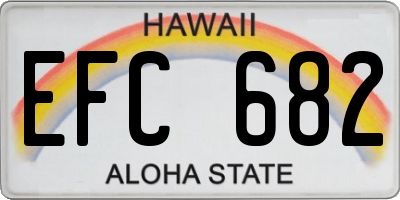 HI license plate EFC682