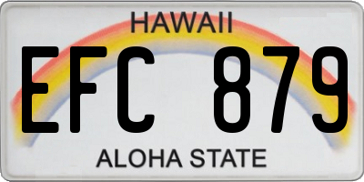 HI license plate EFC879