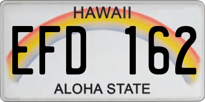 HI license plate EFD162