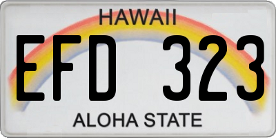 HI license plate EFD323