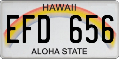 HI license plate EFD656