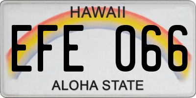 HI license plate EFE066