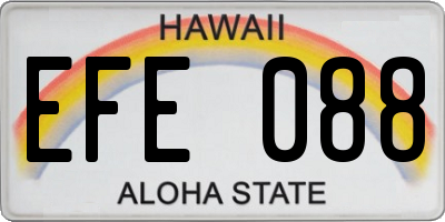 HI license plate EFE088